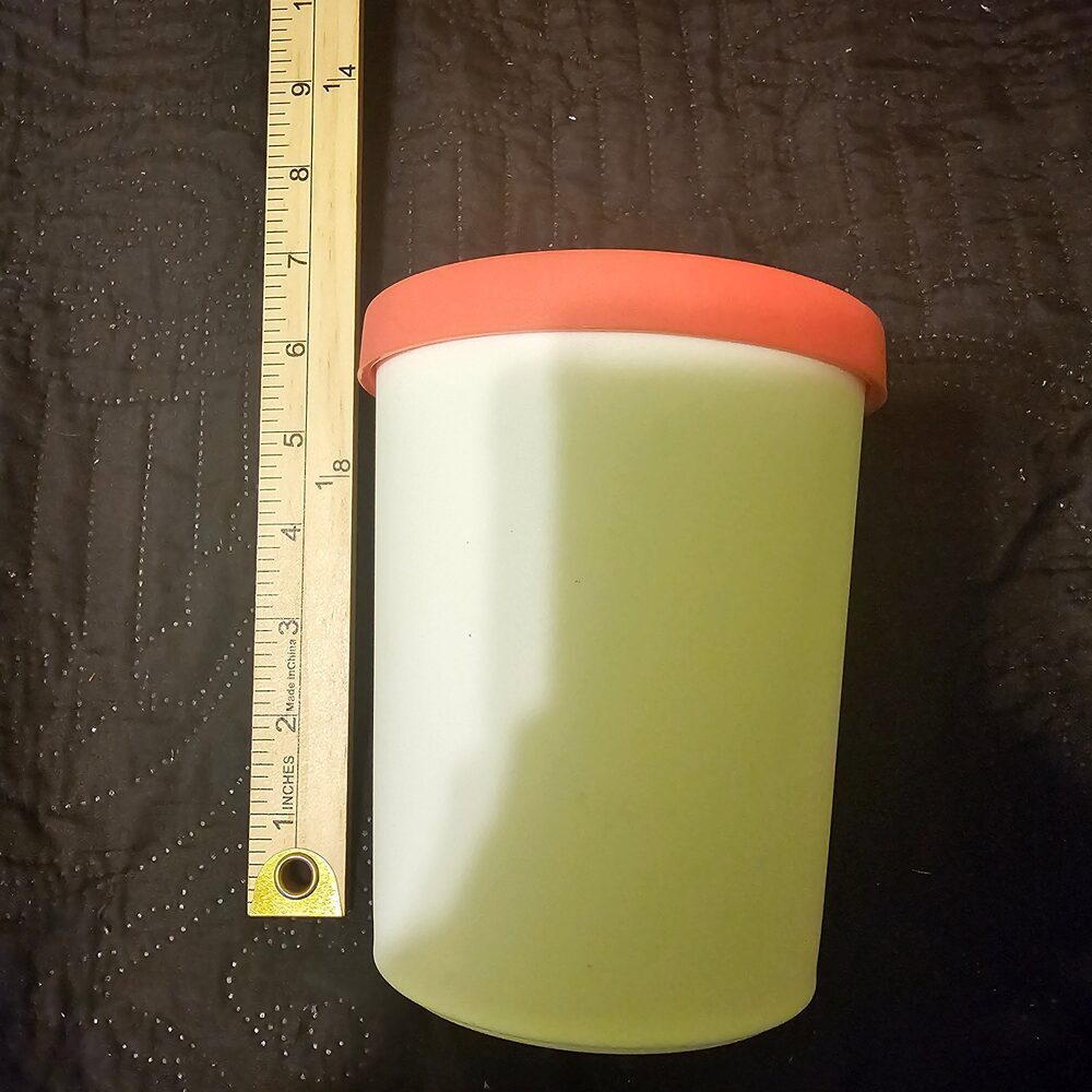 Reusable Ice Cream Storage Container with Pink Lid - 1 Pint - Picture 3 of 5